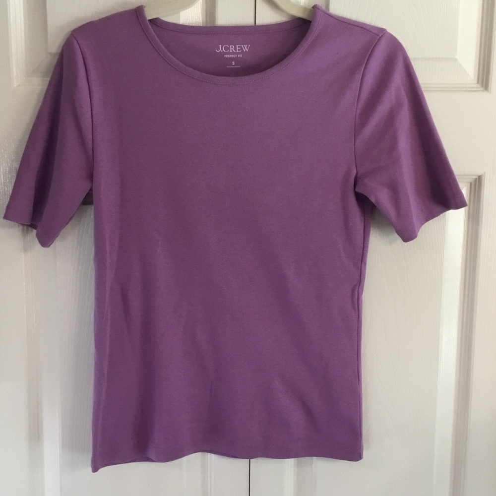 J. Crew Lavender Crewneck Short Sleeve Tee